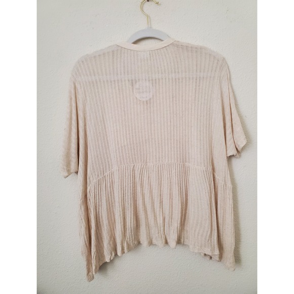 NWT Patrons of Peace Womens Tassels Lace Trim VNeck Top Size S Bohemian Babydoll - Picture 2 of 10